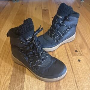 COLUMBIA Red Hills Omni-Heat Boot Women's Size US 7 Black Brown Waterproof